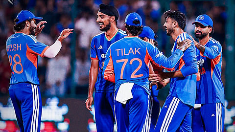 Indian team wicket celebration