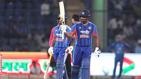 Sanju Samson celebrate fifty