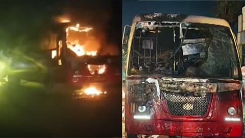 ksrtc bus fire