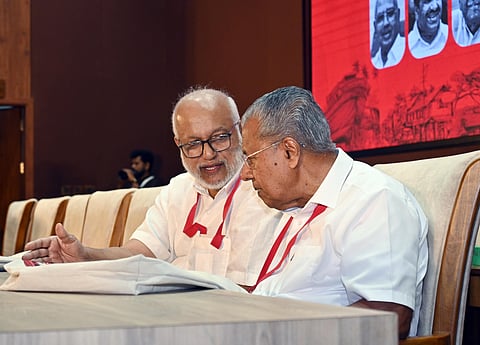 Image of MA Baby and Pinarayi Vijayan