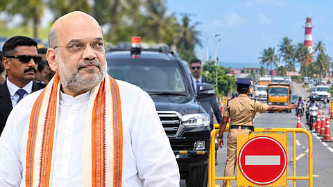 amit shah kollam traffic