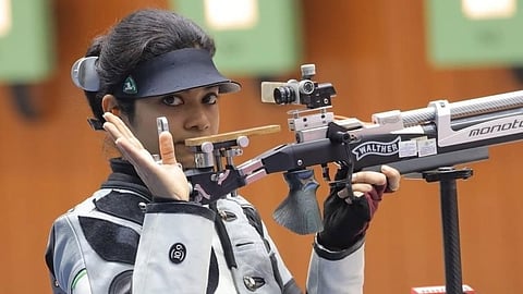 Asian Games as Tilottama Sen, Vidarsa K. Vinod and Ashi Chouksey combined to clinch silver in the women's 50m rifle 3 positions team event