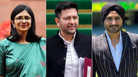 Swati Maliwal, Raghav Chadha and Harbhajan Singh were among the seven AAP Rajya Sabha MPs who joined the BJP