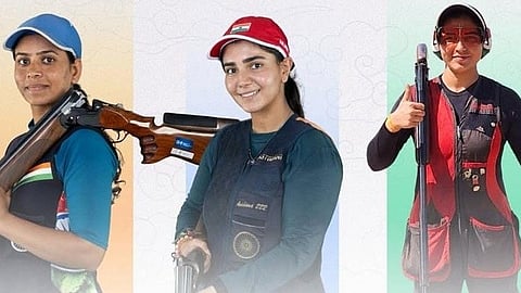Asian Games 2026 India Clinch Team Silver In Women's Trap Shooting