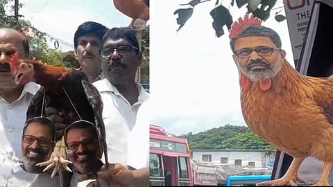 Congress Protest Against EN Suresh Babu