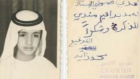 UAE President shares throwback photo, heartfelt note to childhood teacher