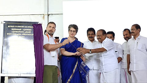 ചൂരൽമല - മുണ്ടക്കൈ ദുരിതബാധിതർക്ക് പ്രഖ്യാപിച്ച വീടുകളുടെ  ശിലാസ്ഥാപന ചടങ്ങിൽ നിന്ന്