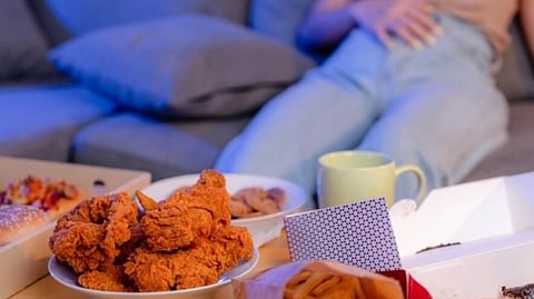 lying down immediately after eating