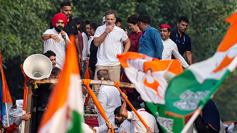 Rahul Gandhi thanks protesters after INDIA bloc march to SC