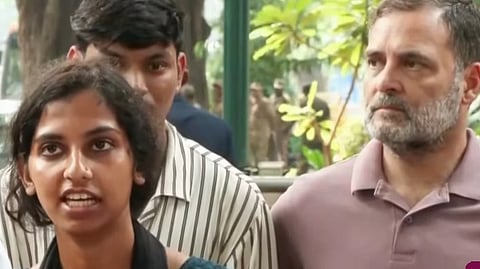Rahul with students
