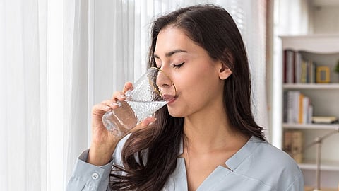drinking water
