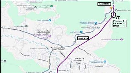 Wadakkenchery Bypass Road Map