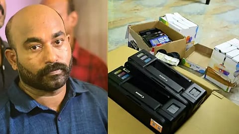 Police raid a counterfeit currency production center in Kollam