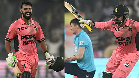 Shadab Khan celebrating win