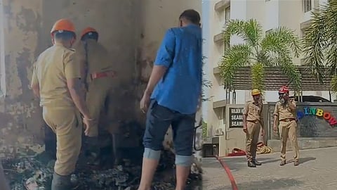 Fire at Kannur Rainbow Apartment 