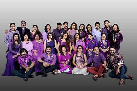 പര്‍പ്പിള്‍ നിറത്തില്‍ എണ്‍പതുകളിലെ താരങ്ങള്‍  
