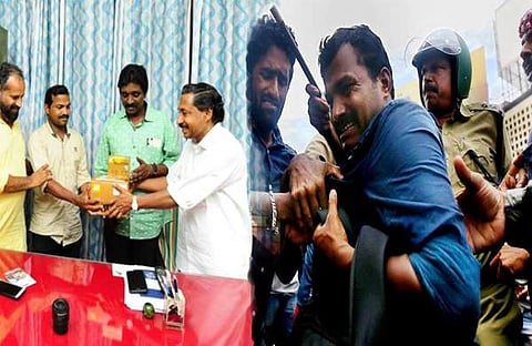 തല്ലിത്തകര്‍ത്ത ക്യാമറക്ക് പകരം സനേഷിന് പുതിയ ക്യാമറ വാങ്ങി നല്‍കി സിപിഎം; നന്ദി പറഞ്ഞ് സനേഷ്