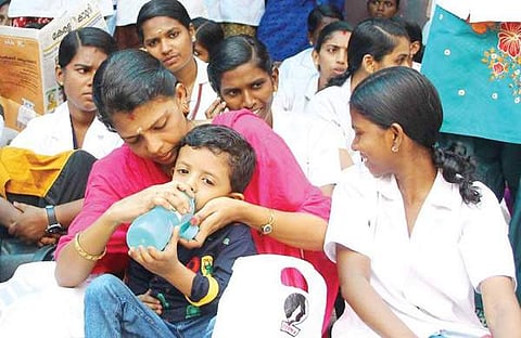 ഭാരത് ആശുപത്രിയില്‍ നഴ്‌സുമാര്‍ നടത്തിവന്ന സമരം (ഫയല്‍ ചിത്രം)