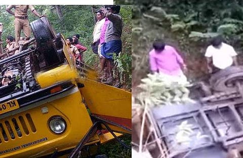 സ്‌കൂള്‍ബസ് തലകീഴായി കനാലിലേക്ക് മറിഞ്ഞു; ഡ്രൈവര്‍ക്ക് ഗുരുതര പരിക്ക്, കുട്ടികളെ രക്ഷപെടുത്തി