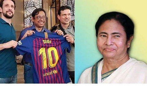 ദീദി നമ്പര്‍ 10, മമതാ ബാനര്‍ജിക്ക് ബാഴ്‌സലോണയുടെ ജഴ്‌സി സമ്മാനിച്ച് മെസി