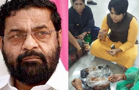 തൃപ്തിയോടു മടങ്ങാന്‍ ആവശ്യപ്പെട്ടു, തടഞ്ഞുവച്ചത് പ്രകൃതമെന്ന് കടകംപള്ളി, ബിജെപി നാടകം കളിക്കുന്നെന്നും ആക്ഷേപം