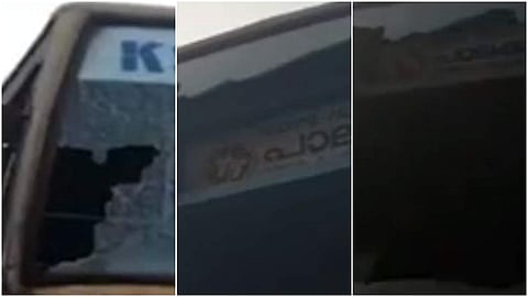 ഹര്‍ത്താലില്‍ അക്രമം; നിര്‍ത്തിയിട്ട കെഎസ്ആര്‍ടിസി ബസ്സുകള്‍ അടിച്ചു തകര്‍ത്തു