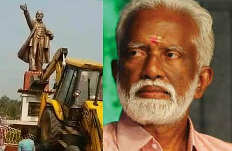പ്രതിമ തകര്‍ത്തത് അടിമഭരണത്തില്‍ നിന്ന് മോചിതരായ ജനതയുടെ സ്വാഭാവിക പ്രതികരണം : കുമ്മനം രാജശേഖരന്‍