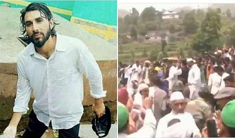 കശ്മീരില്‍ ഭീകരര്‍ വെടിവെച്ചു കൊന്ന സൈനികന്റെ മൃതദേഹം വഹിച്ചുകൊണ്ടുളള വിലാപയാത്രയില്‍ ആയിരങ്ങള്‍ (വീഡിയോ) 