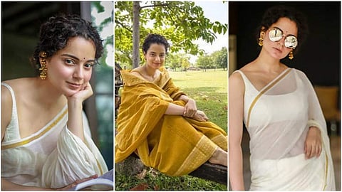 സാരിയുടുത്തപ്പോള്‍ കങ്കണ സൂപ്പര്‍; പങ്കുവെച്ച് ആരാധകര്‍