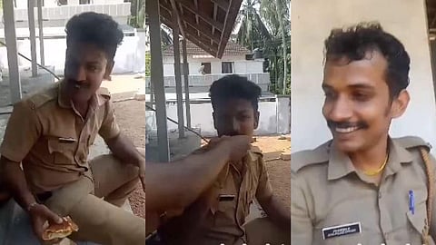 ഈ ബണ്ണിന് 'ബ്ലാക്ക് ഫോറസ്റ്റിനേക്കാള്‍' മധുരം; ഡ്യൂട്ടിക്കിടെ സഹപ്രവര്‍ത്തകന്റെ പിറന്നാള്‍ ആഘോഷിച്ച് പൊലീസുകാര്‍; വീഡിയോ 