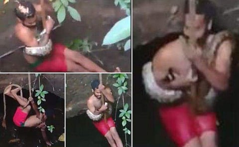 പെരുമ്പാമ്പിനെ പിടിക്കാൻ യുവാവ് കിണറ്റിലിറങ്ങി; വരിഞ്ഞു മുറുക്കി; എന്നിട്ടും പിടിവിട്ടില്ല; നെഞ്ചിടിക്കും വീ‍ഡിയോ