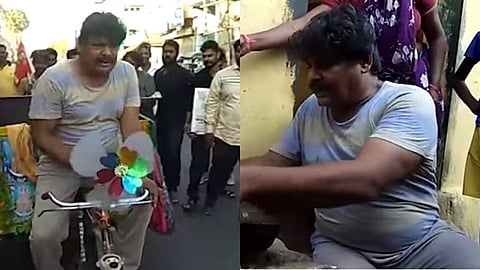 ചമ്മന്തിയരച്ചും കരിക്കുവെട്ടിയും റോഡ് വൃത്തിയാക്കിയും  വോട്ടര്‍മാരുടെ 'കണ്ണിലുണ്ണിയാകാന്‍' നടന്‍; വ്യത്യസ്ത പ്രചാരണത്തിന്റെ വീഡിയോ
