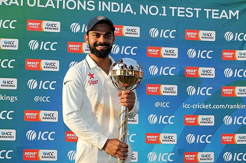 റാങ്കിങിൽ ഒന്നാം സ്ഥാനം നിലനിർത്തി; ചെങ്കോൽ നേട്ടത്തിൽ ഇന്ത്യക്ക് ഹാട്രിക്ക്