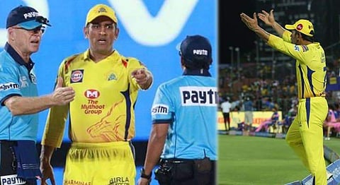 നിയന്ത്രണം വിട്ടു; ​ഗ്രൗണ്ടിലേക്ക് ഇറങ്ങി അമ്പയറോട് കയർത്ത് ധോണി, പിഴ ശിക്ഷ ( വീഡിയോ)