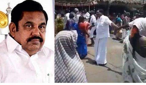 പോകല്ലേ, മുഖ്യമന്ത്രി പ്രസംഗിക്കാന്‍ വരുന്നുണ്ട്; ആളെ കൂട്ടാന്‍ മനുഷ്യ ചങ്ങല തീര്‍ത്ത് പാര്‍ട്ടി പ്രവര്‍ത്തകര്‍ , വൈറലായി വിഡിയോ