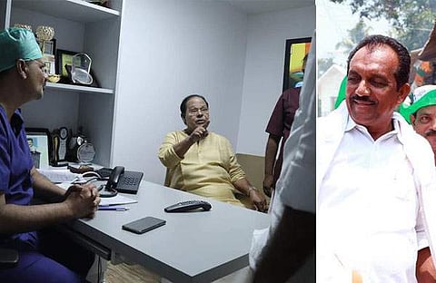 മനുഷ്യനാണ് വലുത്, ഹൃദയാഘാതം വന്ന് ചികിത്സയിലായ ബെന്നി ബഹനാനെ കാണാന്‍ ഇന്നസെന്റ് ആശുപത്രിയില്‍