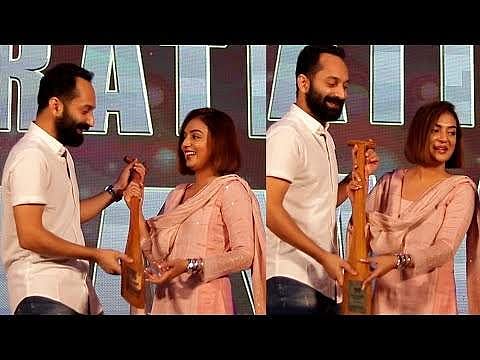 നൂറാം ദിനത്തില്‍ ഫഹദിനെ പങ്കായം കൊണ്ട് തല്ലാനോങ്ങി നസ്രിയ; വീഡിയോ കാണാം