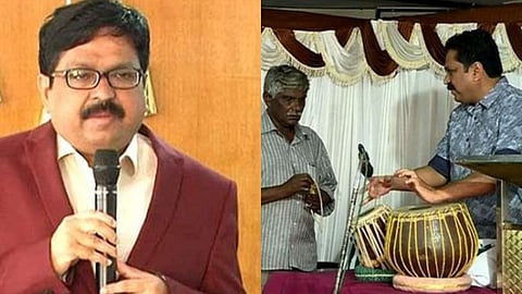 ആനന്ദക്കണ്ണാ നര്‍ത്തനമാടാന്‍ ഓടി വാ...; പെണ്‍മക്കളുടെ വിവാഹവേദി, ഗാനാര്‍ച്ചനയുമായി തച്ചങ്കരി, സ്നേഹസമ്മാനം  