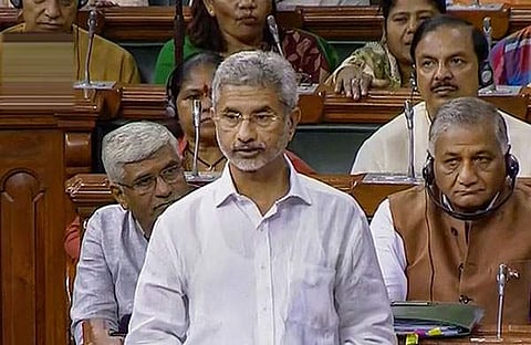 എസ് ജയശങ്കര്‍ ലോക്‌സഭയില്‍ പ്രസ്താവന നടത്തുന്നു