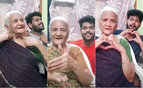'ക്യൂട്ട്', ടിക് ടോക്കില്‍ വൈറലായി മുത്തശ്ശിയും ചെറുമകനും 