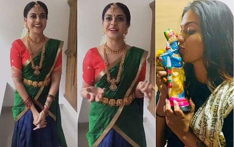'ഇത്തവണയും ഭാരതാംബയാകുന്നുണ്ട്, ആരും രാഷ്ട്രീയം കാണരുത്': അനുശ്രീ (വിഡിയോ) 