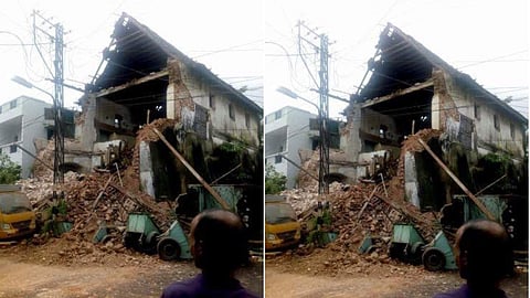 മട്ടാഞ്ചേരിയിലെ കറുത്ത ജൂതപ്പളളി മഴയില്‍ തകര്‍ന്നു