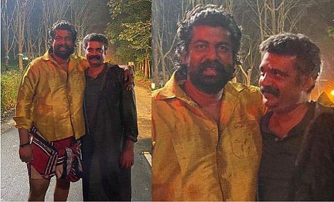 പീസ് ലൊക്കേഷനിൽ അനിലിനൊപ്പം ജോജു/ ഫേയ്സ്ബുക്ക്
