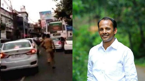 മന്ത്രിയുടെ വാഹനം ബ്ലോക്കില്‍ കുരുങ്ങി, പൊലീസിനോട് കയര്‍ത്ത് എംഎല്‍എ, ആദ്യം റോഡ് നന്നാക്കൂ എന്ന് നാട്ടുകാര്‍