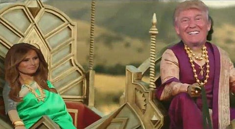ബാഹുബലിയായി വാളെടുത്ത്, കുതിരപ്പുറത്തേറി ട്രംപ്; കൂടെ ഇവാന്‍കയും; ട്രോള്‍ വിഡിയോ പങ്കുവെച്ച് യുഎസ് പ്രസിഡന്റ്
