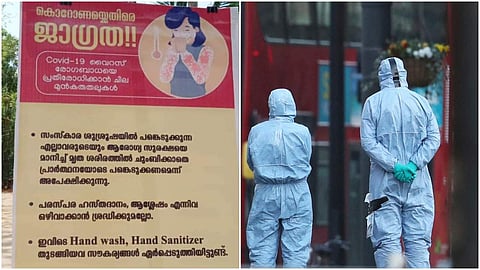 മരണവീട്ടിലും ജാഗ്രത; മൃതദേഹത്തില്‍ അന്ത്യചുംബനം ഒഴിവാക്കി; സാനിറ്റൈസര്‍ ഉപയോഗിക്കാന്‍ മുന്‍കരുതല്‍ ബോര്‍ഡ്