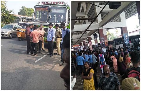 'കലിപ്പുണ്ടാക്കാന്‍ തന്നെയാണ് നില്‍ക്കുന്നത്'; കെഎസ്ആര്‍ടിസി ഉദ്യോഗസ്ഥര്‍ക്ക് എതിരെ 'പ്രശ്‌നമുണ്ടാക്കണം';സ്വകാര്യ ബസുകാരുടെ വാട്‌സ്ആപ്പ് ഗ്രൂപ്പ് ആഹ്വാനം, സന്ദേശങ്ങള്‍ പുറത്ത്