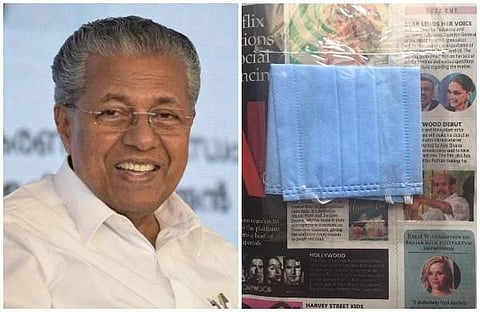 പത്രത്തിനൊപ്പം മാസ്‌ക്; ദി ന്യൂ ഇന്ത്യന്‍ എക്‌സ്പ്രസിനെ അഭിനന്ദിച്ച് മുഖ്യമന്ത്രി