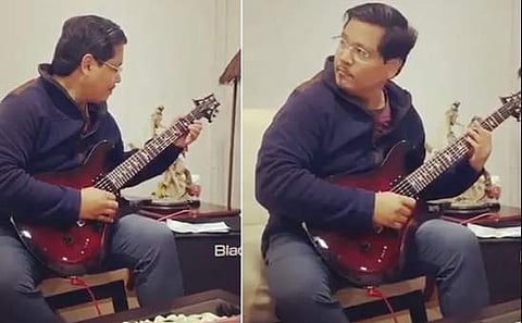 'വേസ്റ്റഡ് ഇയേഴ്‌സ്' ​ഗാനം ​ഗിറ്റാറിൽ വായിച്ച് മുഖ്യമന്ത്രി; റോക്ക് സ്റ്റാറായി കോൺറാഡ് സാം​ഗ്മ (വീഡിയോ)