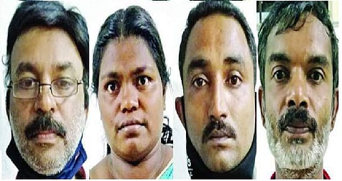 സ്ഥലം വാങ്ങാനെന്ന വ്യാജേനയെത്തി ഫോട്ടോ എടുത്തു ; പീഡനക്കേസില്‍ കുടുക്കുമെന്ന് ഭീഷണിപ്പെടുത്തി പണം തട്ടി ; അഭിഭാഷകനും സ്ത്രീയും അടക്കം നാലുപേര്‍ അറസ്റ്റില്‍